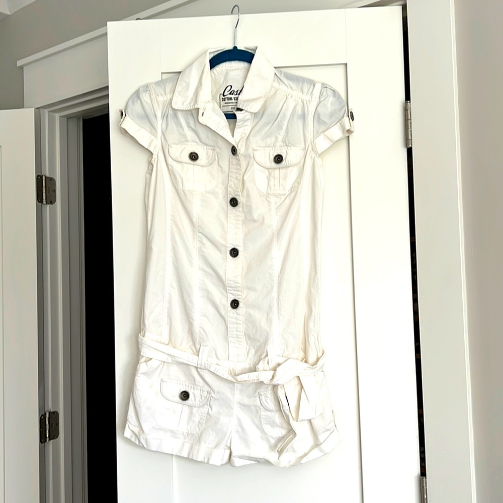 White shorts jumper